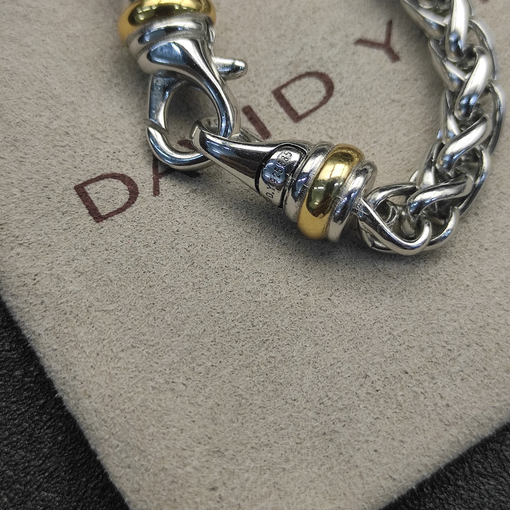 David Yurman 6mm Two-tone Hook Bracelet - Picture 3 of 9
